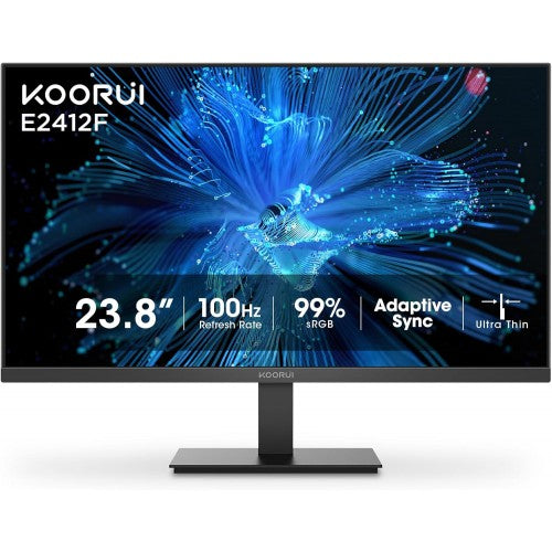 (100hz), KOORUI E2412F 24'' FHD 1920x1080 100Hz sRGB 3000:1 HDMI/VGA VESA Monitor, New